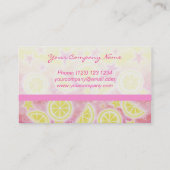 ピンクレモネード名刺横ストライプ 名刺 (裏面)