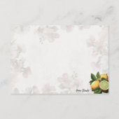 ピンクレモネード基本空白のレシピカード エンクロージャーカード (裏面)