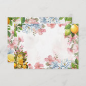 ピンクレモネード空白のレシピカード エンクロージャーカード (正面/裏面)