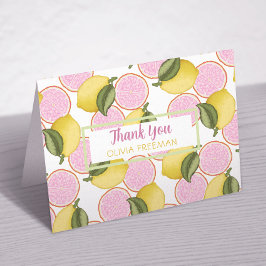 ピンクレモネード誕生日サンキューカード サンキューカード