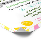 ピンクレモネード資金調達者イベントテンプレート ポスター (角)