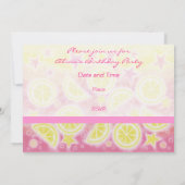 「ピンクレモネード」招待状ストライプ 招待状 (裏面)