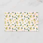 ピンクレモンズワインラッフルチケットカードブライダルシャワー プレイスカード (裏面)