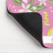 ピンクレモンボタニカルシトラスマウスパッド マウスパッド (コーナー)