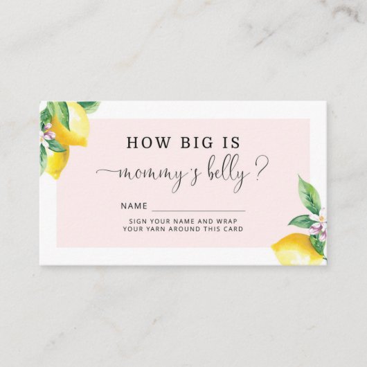 ピンクレモンママのお腹の大きさ エンクロージャーカード (正面)