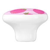 ピンクレモンレモネードサマーフルーツおもしろいブライト セラミックノブ (側面)