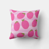 ピンクレモンレモネードサマーフルーツウォーターおもしろい クッション (裏面)