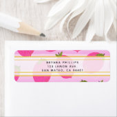 ピンクレモンレモネードサマーフルーツウォーターの色のお気に入り ラベル (インサイチュ)