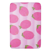 ピンクレモンレモネードサマーフルーツブライトおもしろいシック バスマット (正面縦)