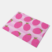 ピンクレモン夏フルーツウォーターの色おもしろい明るい ドアマット (アングル)