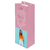 ピンクレロ卒業プレゼント ワインギフトバッグ (裏面アングル)