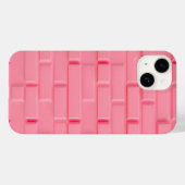 ピンクレンガ壁のiPhoneケース フェミニンなスタイル Case-Mate iPhoneケース (裏面 (横))