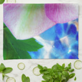 ピンクレンテンバラブルーガラスボール キッチンタオル (折り畳み)