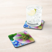 ピンクレンテンバラブルーガラスボール コースター (右側)