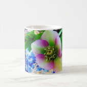 ピンクレンテンバラブルーガラスボール コーヒーマグカップ (中央)