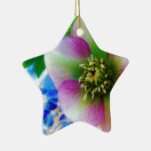 ピンクレンテンバラブルーガラスボール セラミックオーナメント (右)