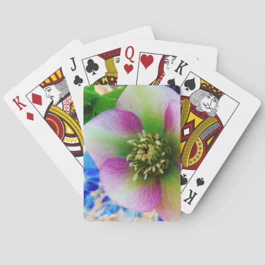 ピンクレンテンバラブルーガラスボール トランプ (裏面)