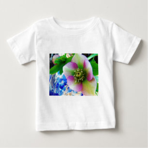 ピンクレンテンバラブルーガラスボール ベビーTシャツ