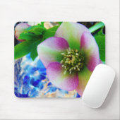 ピンクレンテンバラブルーガラスボール マウスパッド (マウス)