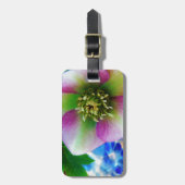 ピンクレンテンバラブルーガラスボール ラゲッジタグ (正面縦)