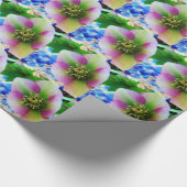 ピンクレンテンバラブルーガラスボール ラッピングペーパー (角)