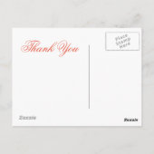 ピンクレースありがとうはがき ポストカード (裏面)