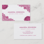 ピンクレースアジサイ結婚フローライベントプランナー 名刺 (正面/裏面)