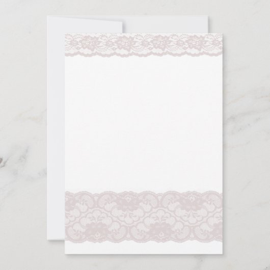 ピンクレースエレガントベビーガール《キリスト教》洗礼式や命名式招待状 招待状 (裏面)