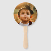 ピンクレースカーガールバースデーパーティフォトハンドファン ハンドファン (裏面)