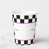ピンクレースカー |子供の誕生日パーティー 紙コップ (右)