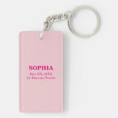 ピンクレースガールバプテスマ キーホルダー (裏面)