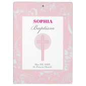 ピンクレースガールバプテスマ クリップボード (裏面)