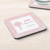 ピンクレースガールバプテスマ コースター (左側)