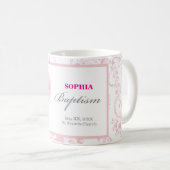 ピンクレースガールバプテスマ コーヒーマグカップ (正面右)