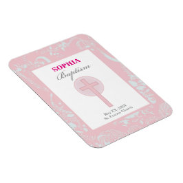 ピンクレースガールバプテスマ マグネット