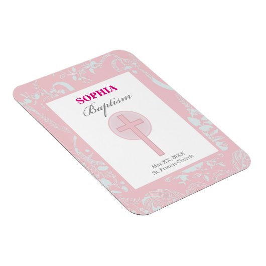 ピンクレースガールバプテスマ マグネット (右側)