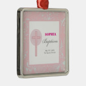 ピンクレースガールバプテスマ メタルオーナメント (右)