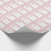 ピンクレースガールバプテスマ ラッピングペーパー (コーナー)