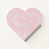 ピンクレースガールパーソナライズされたバプテスマ ノートブック (裏面)