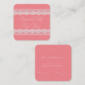 ピンクレースギフトカード 予約カード (正面/裏面)