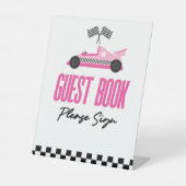 ピンクレースクカーレーサーゲストブックパーティー 台座サイン (正面)