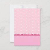 ピンクレースハート誕生発表 案内状 (裏面)