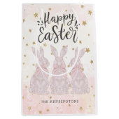 ピンクレースバニーイースター ミディアムペーパーバッグ (正面)