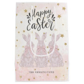 ピンクレースバニーイースター ミディアムペーパーバッグ (裏面)