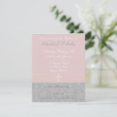 ピンクレースバプティスマ招待状 招待状 (スタンド正面)