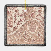 ピンクレースバラ セラミックオーナメント (裏面)