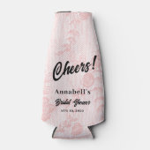 ピンクレースブライダルシャワーボトル ボトルクーラー (正面)