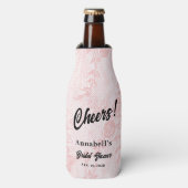 ピンクレースブライダルシャワーボトル ボトルクーラー (ボトル正面)