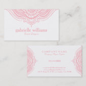 ピンクレースペイズリーマンダラ 名刺 (正面/裏面)