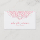 ピンクレースペイズリーマンダラ 名刺 (正面)